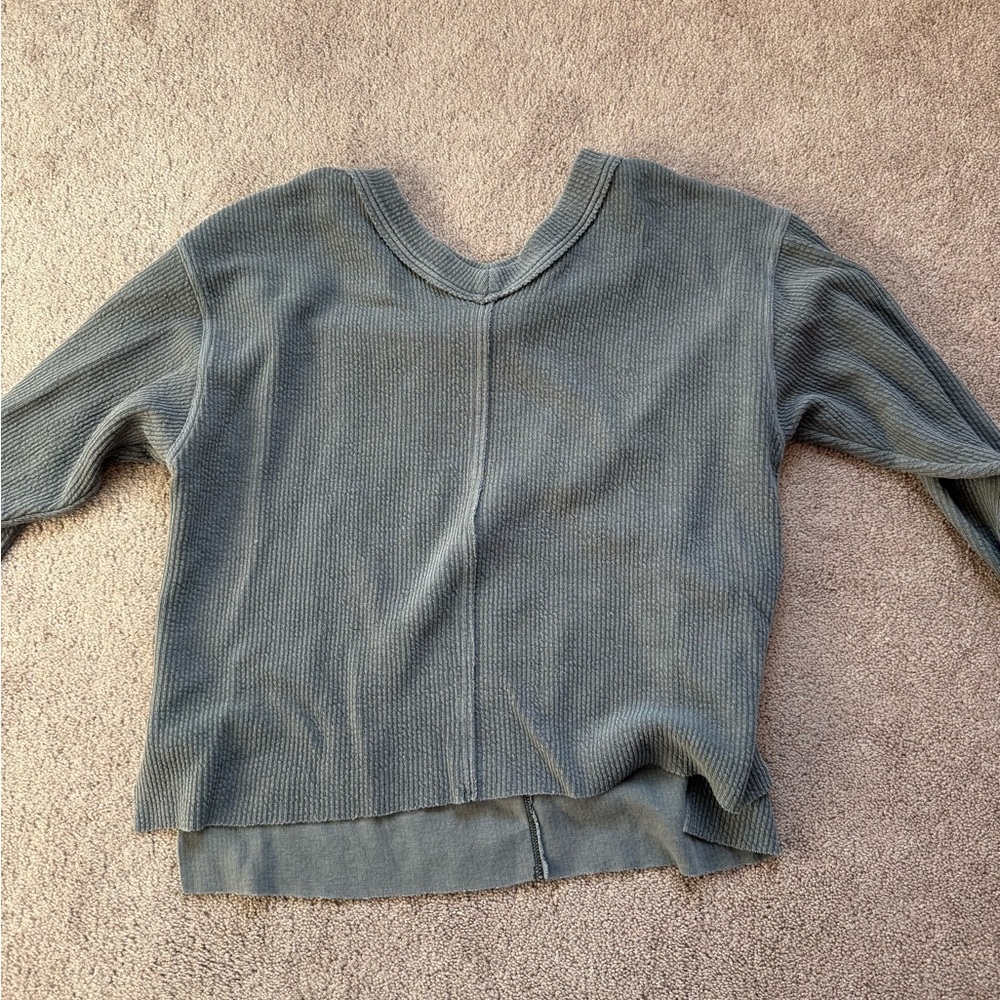 Arie blue/grey V-Neck Sweater